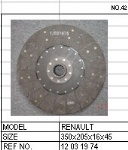 Renault 12 03 19 74 clutch disc